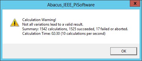 perfomance results of the battery sizing calculation